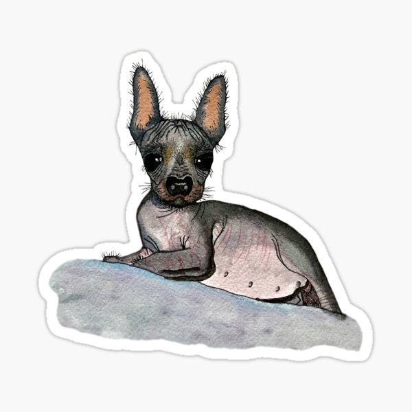Vista previa del artículo con la obra «Bebé Xoloitzcuintli», diseñado y vendido por Ozz-art.