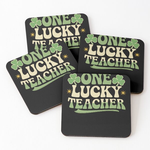 Item preview, St Patrick's Day Retro Teacher Student Apparel One Lucky Teacher designed and sold by tearbytea.