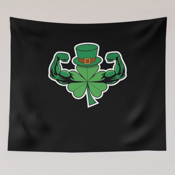 Item preview, St Patricks Day Lucky Shamrock Cute Green Muscles Shamrock designed and sold by tearbytea.