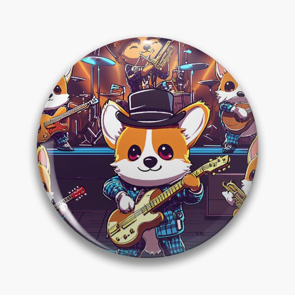 Item preview, Corgi Rock Band Live T-Shirt designed and sold by BatkuzaHUB.