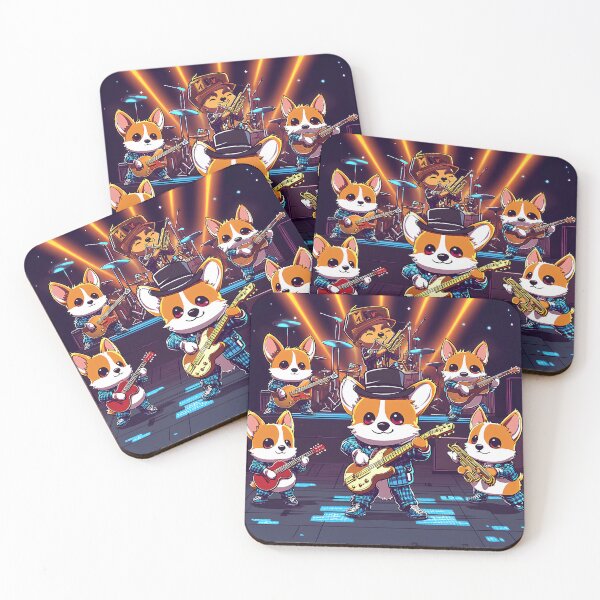 Item preview, Corgi Rock Band Live T-Shirt designed and sold by BatkuzaHUB.