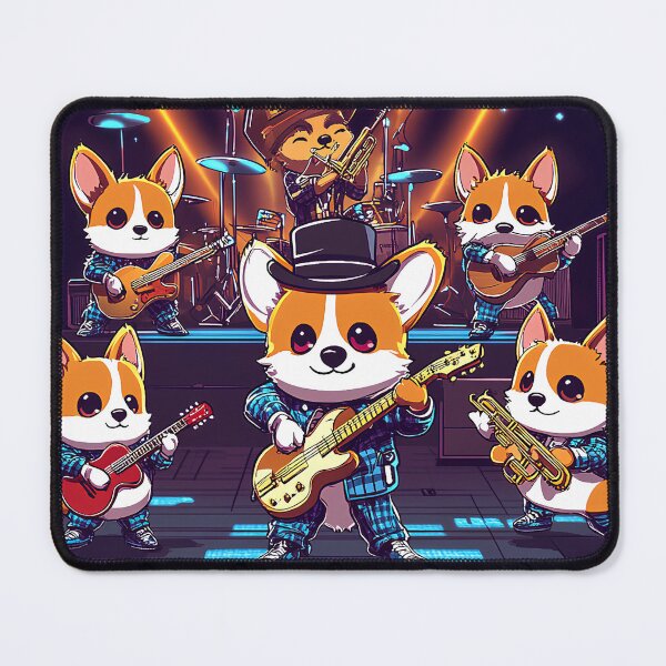 Item preview, Corgi Rock Band Live T-Shirt designed and sold by BatkuzaHUB.