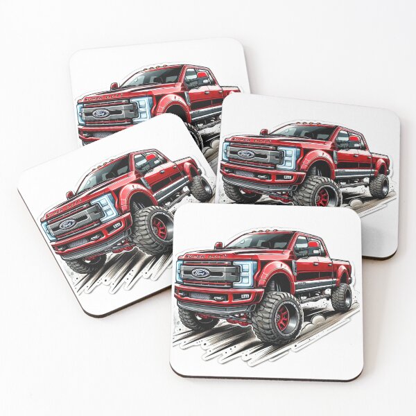 Item preview, Lifted Red Ford Super Duty Off-Road Beast designed and sold by IronCladArms.