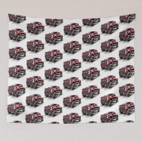 Item preview, Lifted Red Ford Super Duty Off-Road Beast designed and sold by IronCladArms.