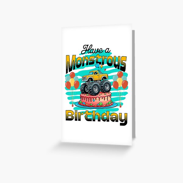 Item preview, Monster truck birthday designed and sold by JennyFinns.