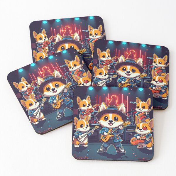 Item preview, Corgi Rockstar Band T-Shirt – The Ultimate Music Lover designed and sold by BatkuzaHUB.