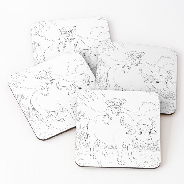 Item preview, Tarsier Riding Buffalo  designed and sold by wccb66.
