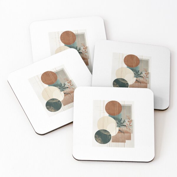 Item preview, Modern Abstract Artwork With Geometric Shapes And Botanical Elements designed and sold by graphicnew.