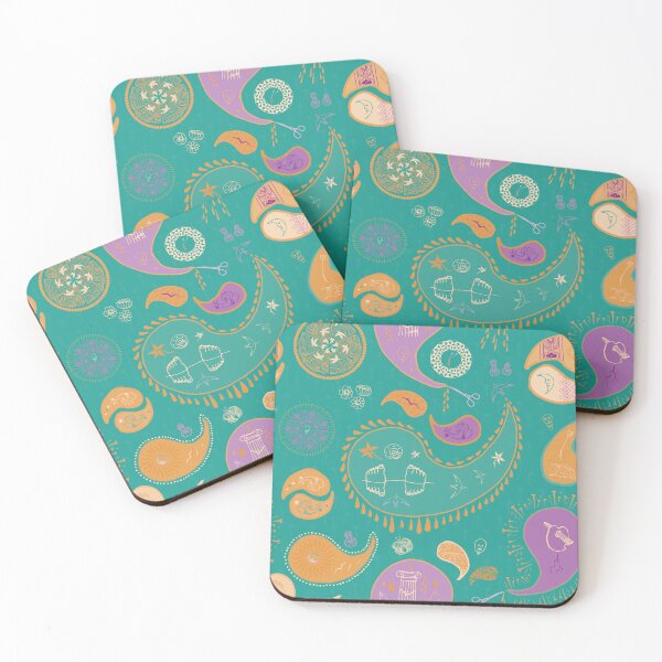Item preview, Frida K Paisley Pattern Turquoise designed and sold by Goddessart.