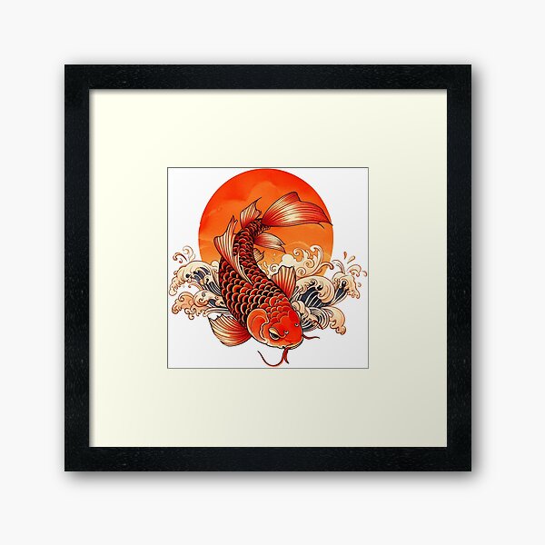 Aperçu de l'œuvre Poisson Koï orange créée et vendue par yunamaliskova.