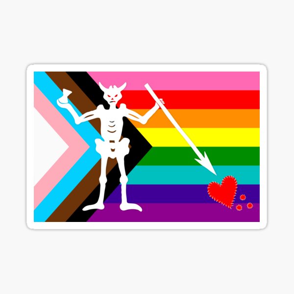 Aperçu de l'œuvre Drapeau de la fierté de Barbe Noire 2025 créée et vendue par xray-vex.