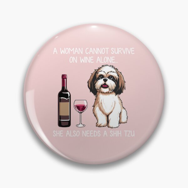 Item preview, Shih Tzu and wine Funny Dog  designed and sold by TeeDoozy.