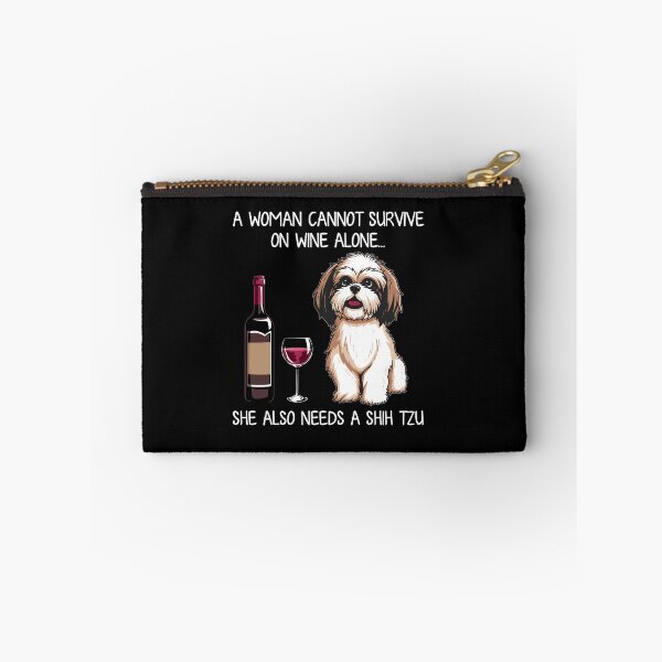 Artikelvorschau, Shih Tzu und Wein Lustiger Hund entworfen und verkauft von TeeDoozy.