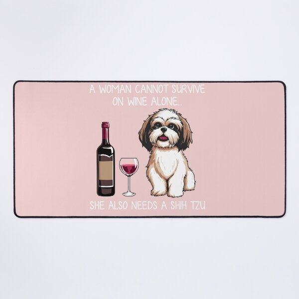 Item preview, Shih Tzu and wine Funny Dog  designed and sold by TeeDoozy.