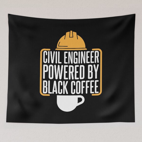 Item preview, Civil Engineer Powered by Black Coffee designed and sold by Mustapha  ALAHAYANE.