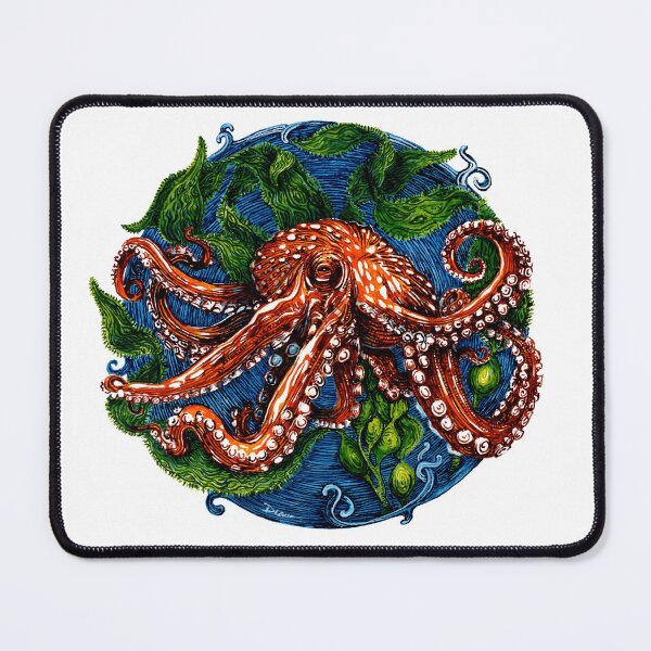 Item preview, Pacific Giant Octopus with kelp designed and sold by Thomas-Duane.