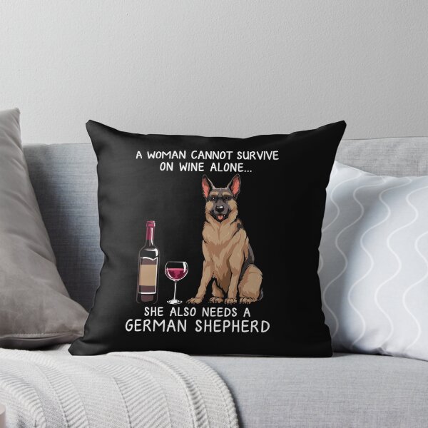 Item preview,  German Shepherd and wine Funny Dog  designed and sold by TeeDoozy.