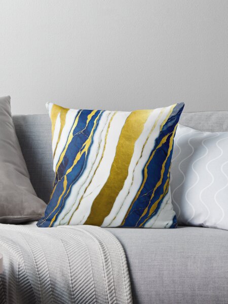 Item preview, Blue, White, And Golden Streaked (Faux) Marble Design  designed and sold by DEC02.