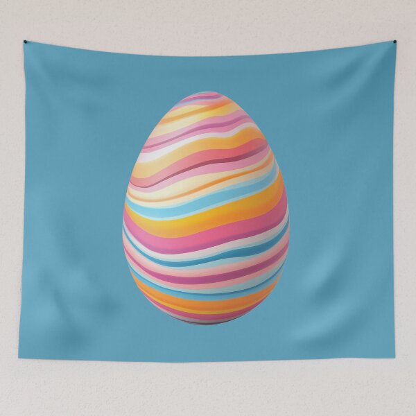 Item preview, Easter eggs have a beautiful pattern of alternating stripes of color. designed and sold by FluffyGallery.