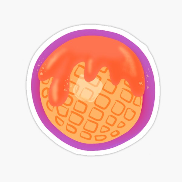 Waffles and Syrup Pattern Sticker