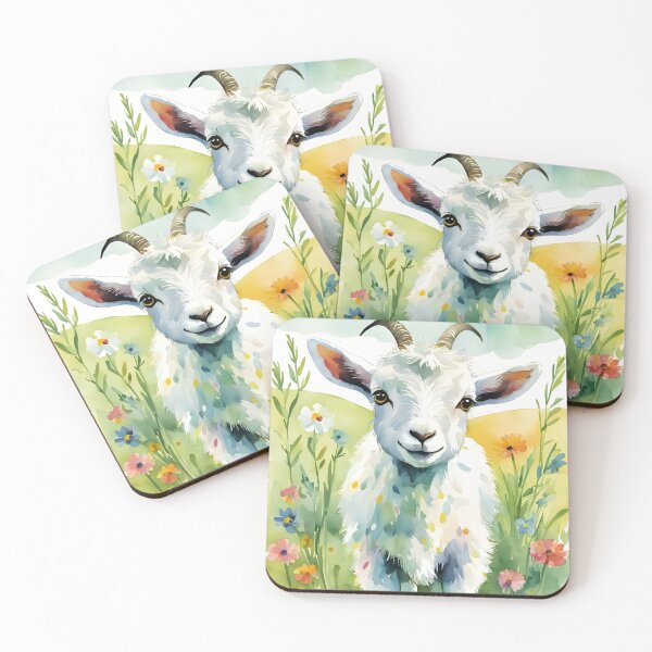 Item preview, Baby Goat Watercolor designed and sold by DelynCreates.
