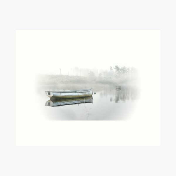 Item preview, Boats in the fog at Loch Rusky designed and sold by Theonebespoke.