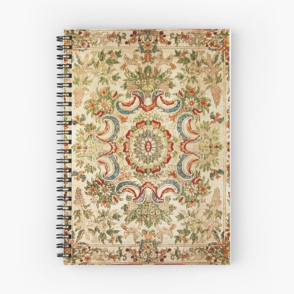Item preview, Antique French Aubusson Silk Rug Print designed and sold by Vicky Brago-Mitchell®.