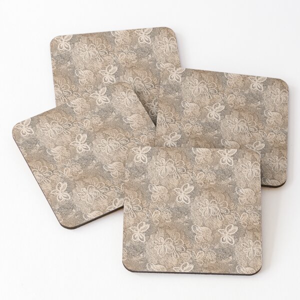 Item preview, Monochromatic Floral Bouquet Pattern in Beige designed and sold by Artistestella.