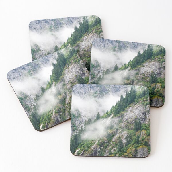 Item preview, Rugged Alaskan Mountains With Pine Trees And Clouds designed and sold by DEC02.