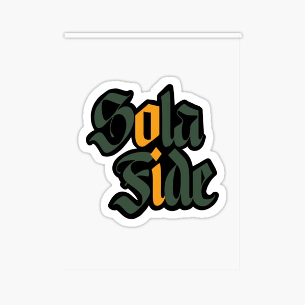 Vista previa del artículo con la obra «Sola fe», diseñado y vendido por sota-senpai.