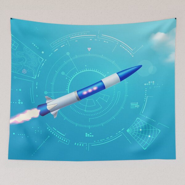 Item preview, missile flying futuristic radar interface military technology concept designed and sold by NiamLab.