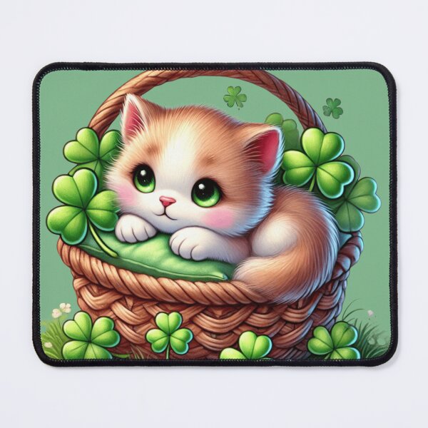 Item preview, Happy Adorable Kitten St. Patricks Day! designed and sold by icyani2024.