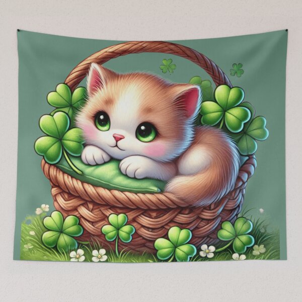Item preview, Happy Adorable Kitten St. Patricks Day! designed and sold by icyani2024.