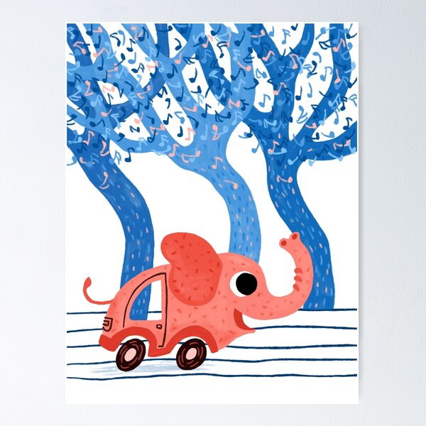 Item preview, an elephant car running with excitemen designed and sold by G-calli.