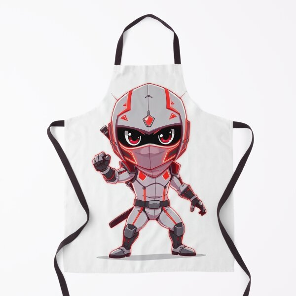 Item preview, Chibi Cyber Ninja in Neon Red Armor – Futuristic Samurai Style designed and sold by ShadowTek.