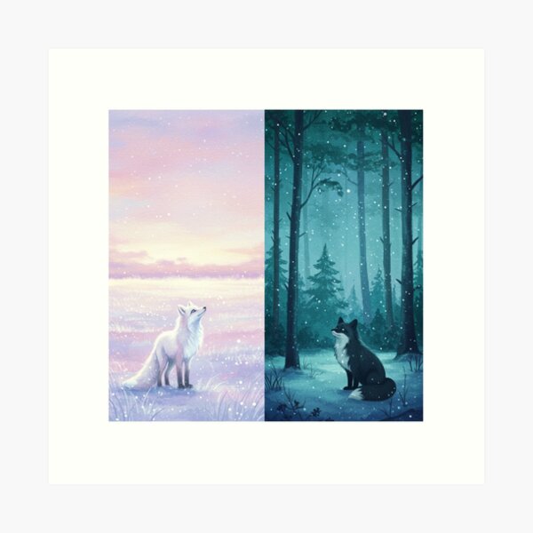 Item preview, Foxes in contrast designed and sold by jesse999james.