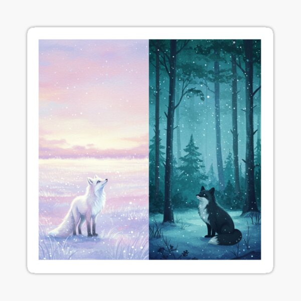 Item preview, Foxes in contrast designed and sold by jesse999james.