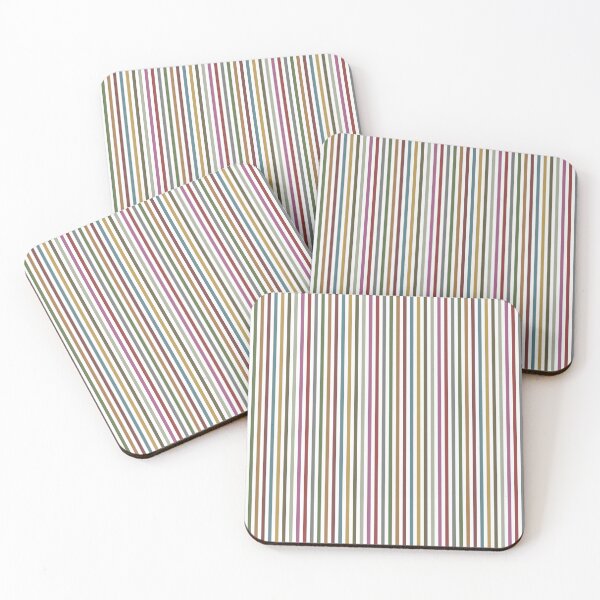 Item preview, Folk Art Craftsman Colors Stripes Repeat Pattern Print designed and sold by MoePark.