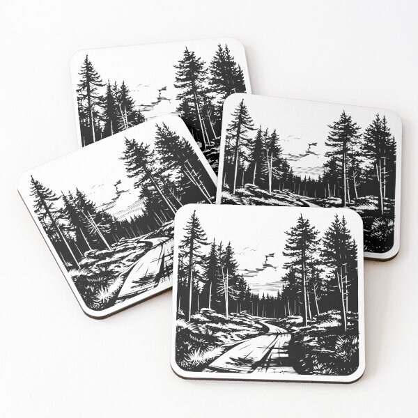 Item preview, Forest Woodland Winding Road Country Highway Dirt Trail designed and sold by inkoutninja.