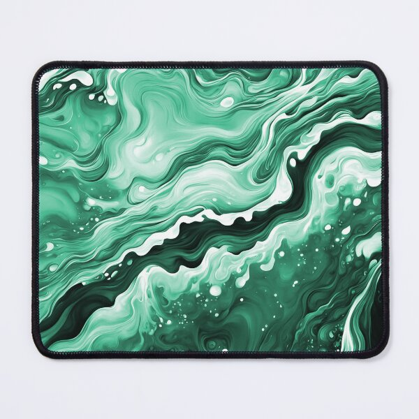 Item preview, Emerald Flow - Green Abstract Fluid Art designed and sold by AussieMuma.