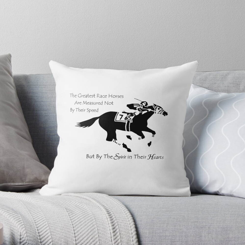 The Greatest Race Horses.... Throw Pillow