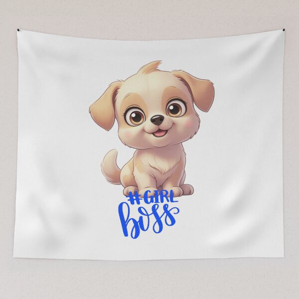 Item preview, Girl Boss Puppy – Empowering Cartoon Design designed and sold by Patternomania.