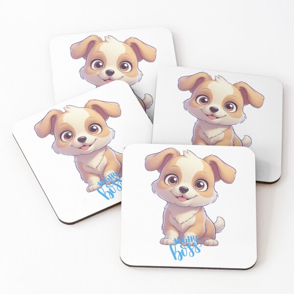 Item preview, Girl Boss Puppy – Empowering Cartoon Design designed and sold by Patternomania.
