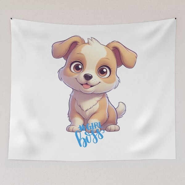 Item preview, Girl Boss Puppy – Empowering Cartoon Design designed and sold by Patternomania.
