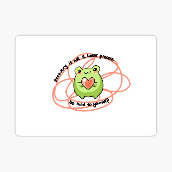 Item preview, Recovery is not a linear process frog designed and sold by KaffeeSpice.