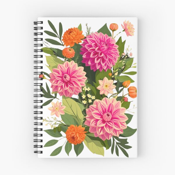 Item preview, Arreglo floral vibrante: dalias y flores coloridas designed and sold by AdaMerch.