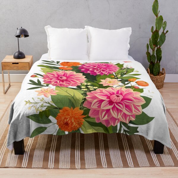 Item preview, Arreglo floral vibrante: dalias y flores coloridas designed and sold by AdaMerch.