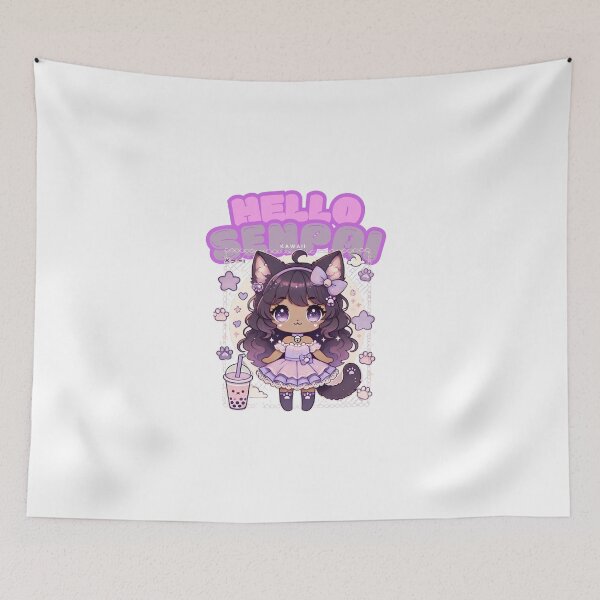 Item preview, Hello Senpai Cute Kawaii Kitten Maid designed and sold by Zya8Rya.