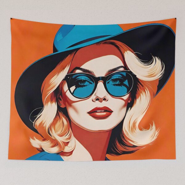 Item preview, Golden-Haired Beauty in Sun Hat designed and sold by GrizzlyCollective.