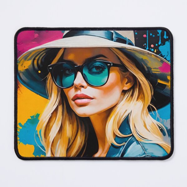 Item preview, Gorgeous Blonde Beauty in Hat and Shades designed and sold by GrizzlyCollective.